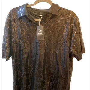 Sequin Shirt Size L with tag